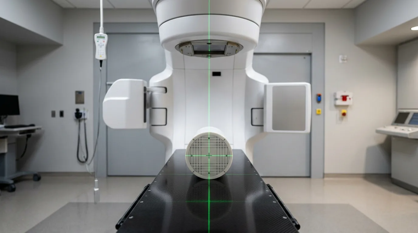 QA 팬텀 및 LINAC 레이저 정렬 셋업